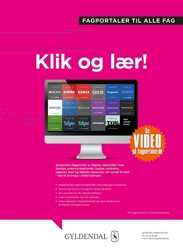 Gyldendal Udannelse fagportal annonce 