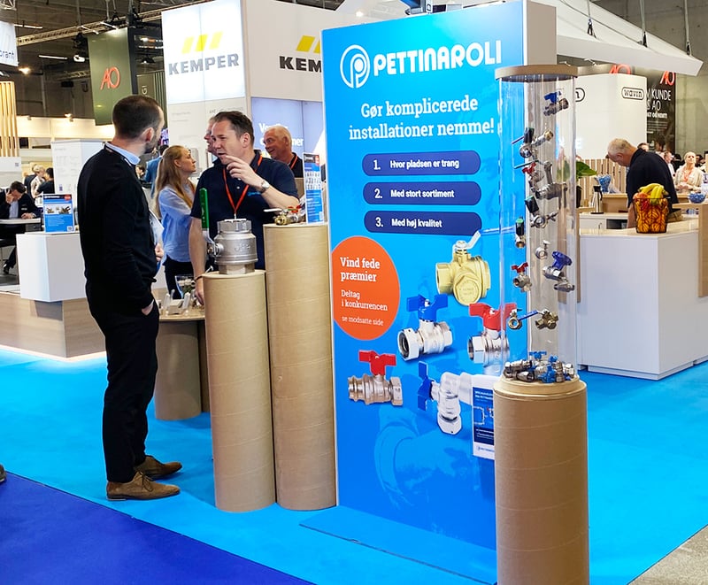 Pettinarolis stand på VVS messen Pettinarolis stand på VVS messen