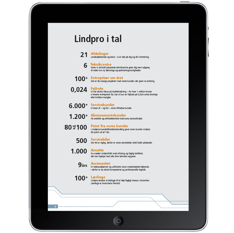 Lindpro i tal digitale profilbrochure