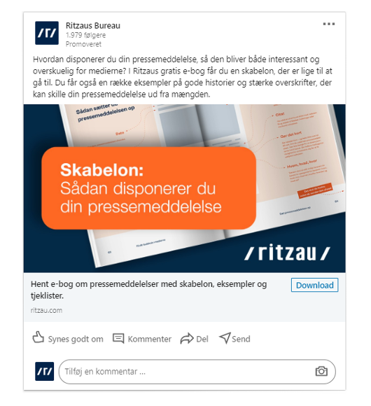 LinkedIn-annonce vinkel Skabelon