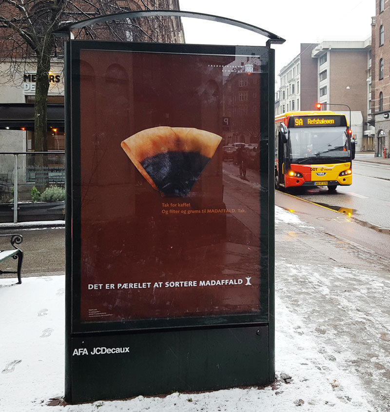 Outdoor bus skilt Frederiksberg Kommune kampagne