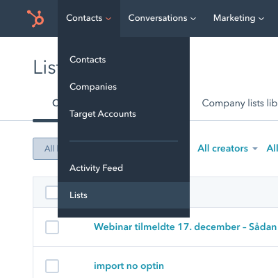 MarketingHub_Lists